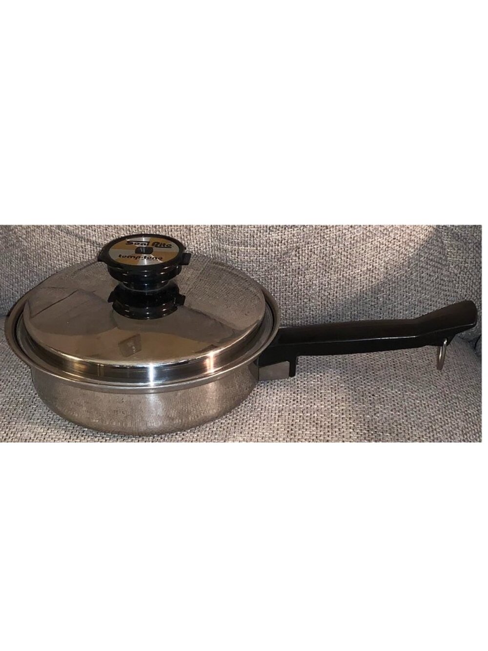 Vintage Seal-Rite Temp Tone 8.5” Stainless Steel Skillet w/ Vented Lid USA